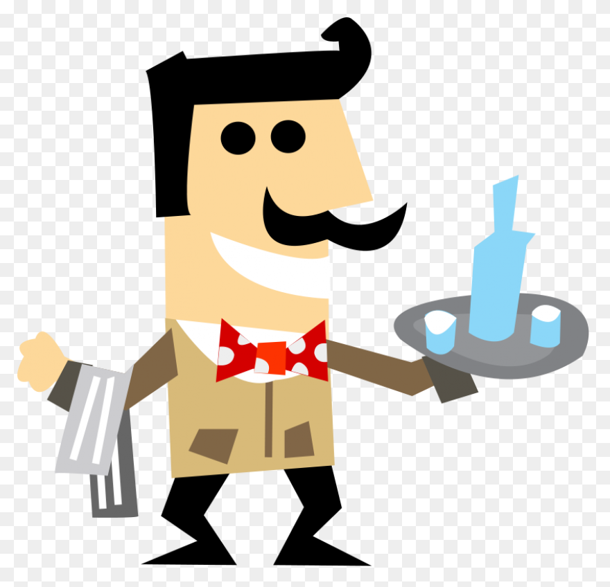 Super Simple Waiter Illustration On