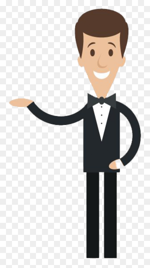 Super Simple Waiter Illustration On
