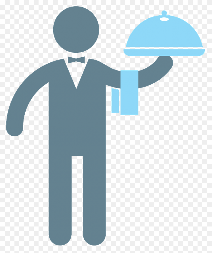 Super Simple Waiter Illustration On