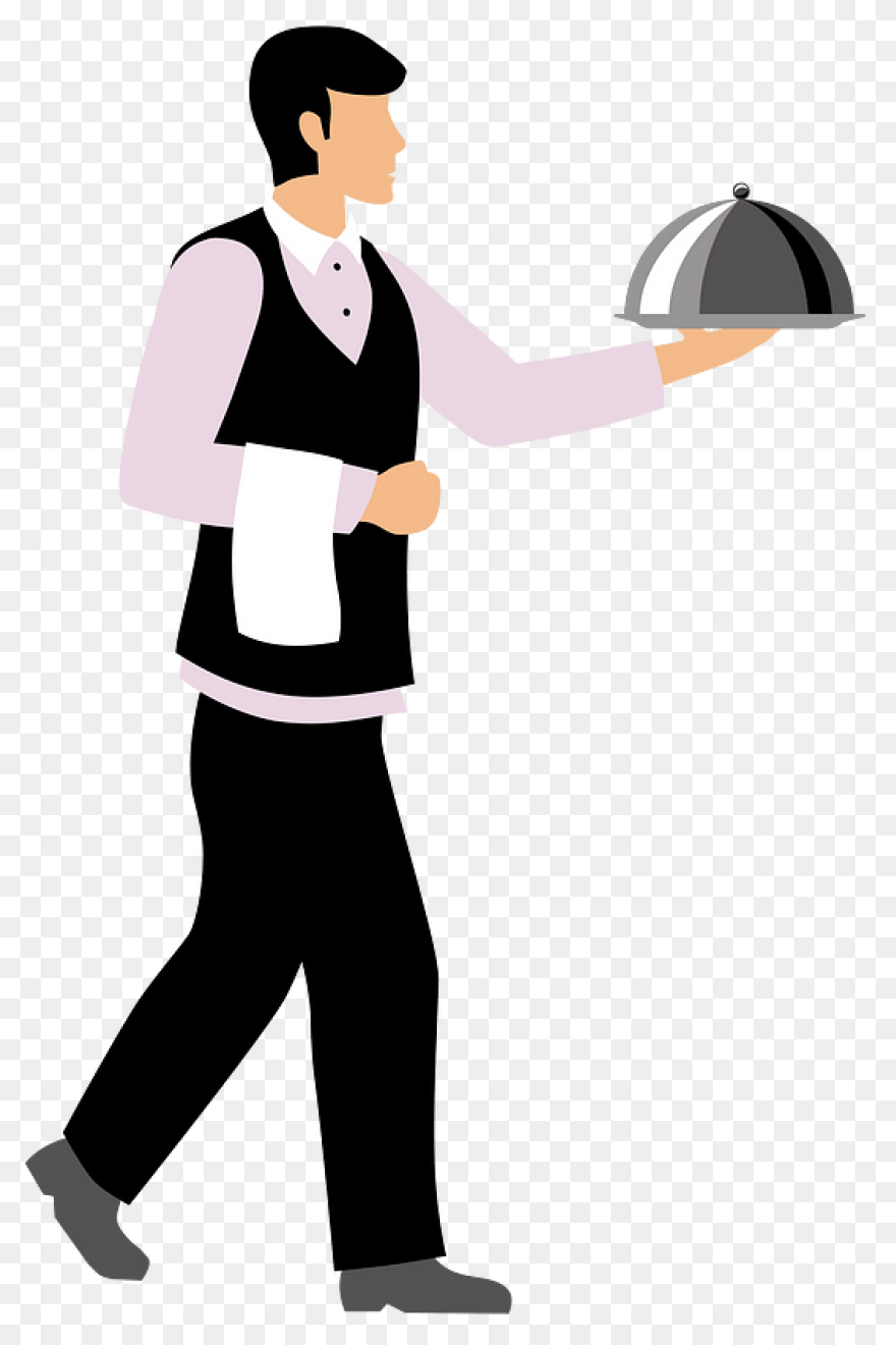 Super Simple Waiter Illustration On