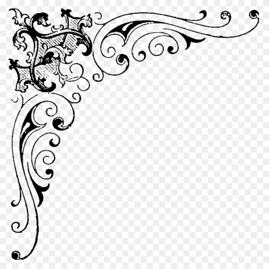 Wedding Corner Border Clipart - Cor