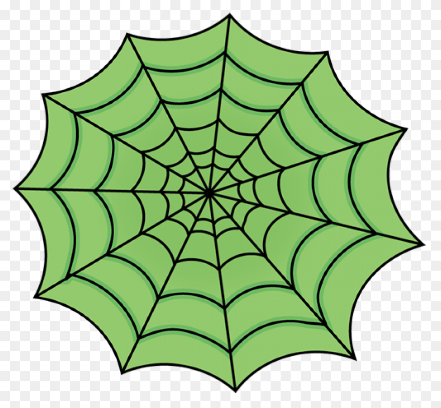 Green Spider Web Clipart Green - Web
