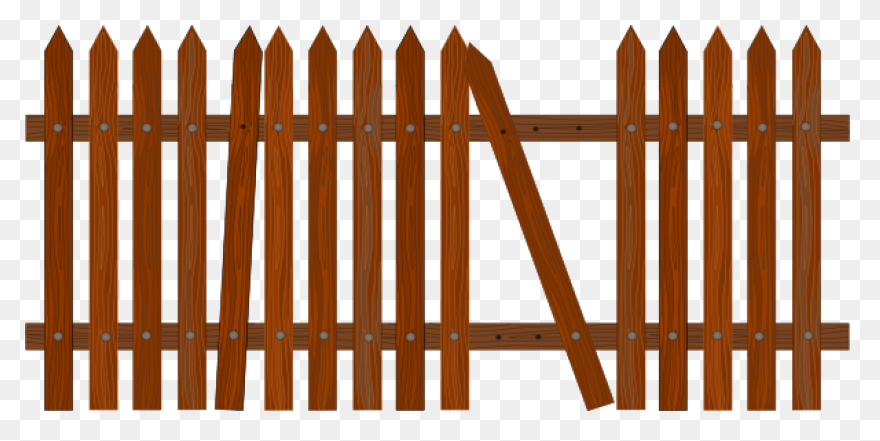 Home Cartoon Clipart Fence Garden - White Fence