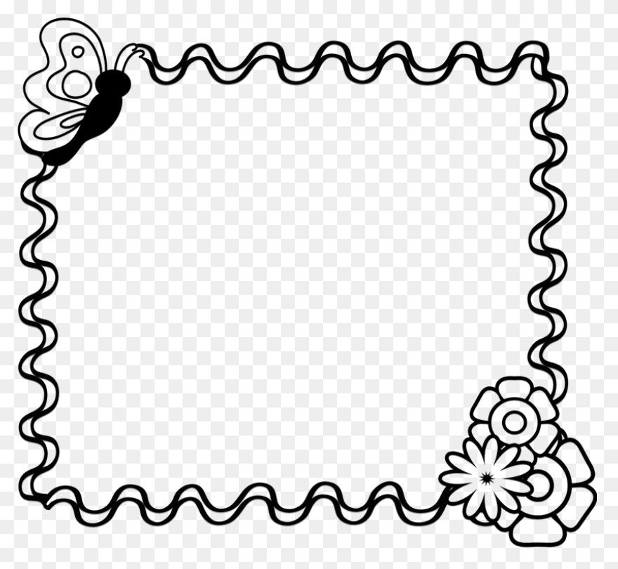 Black And White Border Clipart - Dn