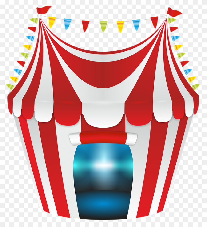 Tent Circus Red Free Image - White Stripes
