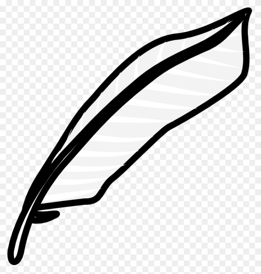 Bird Black And White Feather Leaf C