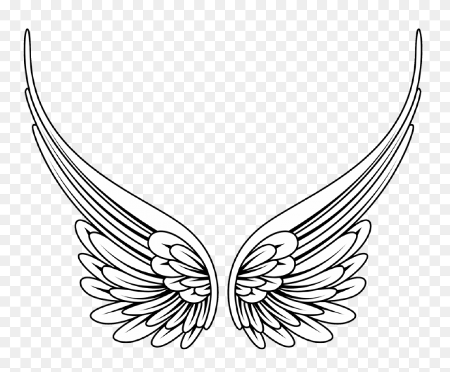Angel Wings Drawing Outline - Wings