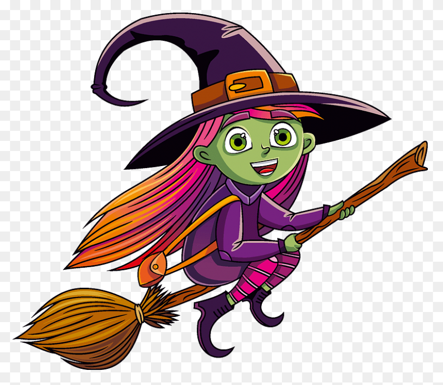 Witch Clip Art Hostted - ClipartFla