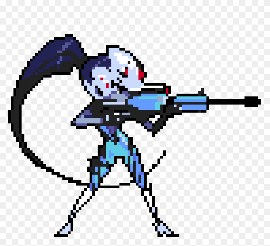 Overwatch Pixel Spray Grid  - Widowmaker