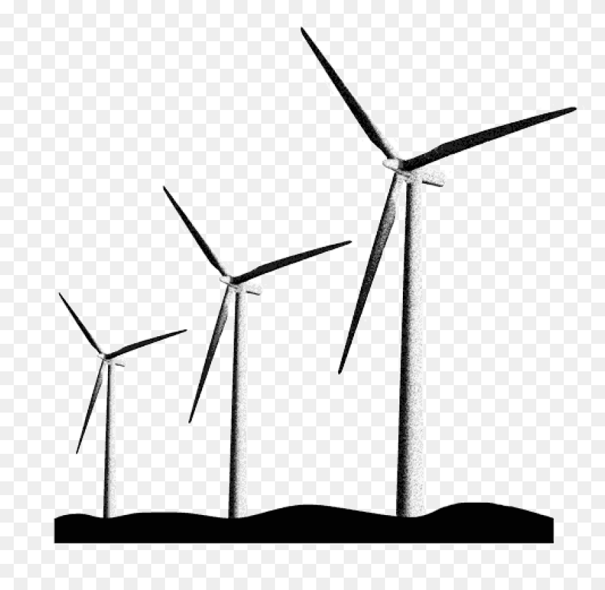 Wind Wind Turbine Black And White W