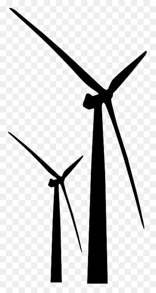 Wind Wind Turbine Black And White W