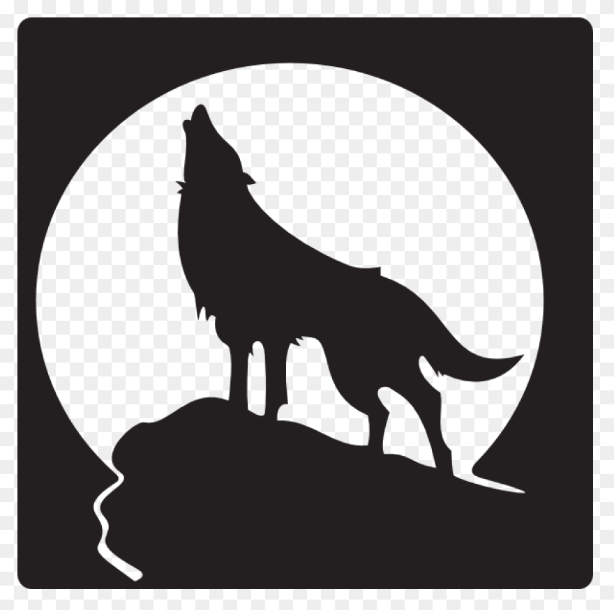 Wolf Silhouette, Wolf Stencil, Anim