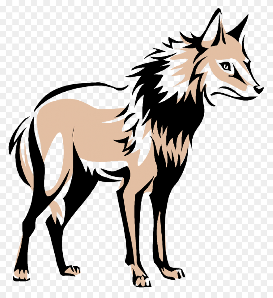Wolf Silhouette, Wolf Stencil, Anim