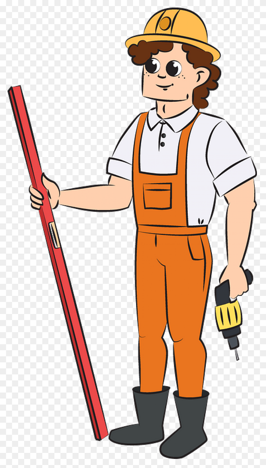 Construction Worker Cartoon Male Bo