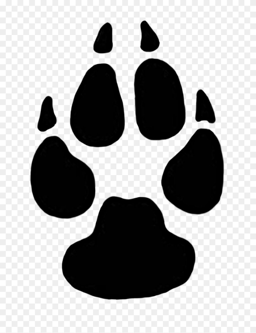 Paw Emblem Bo - Wolf Paw Print Vect
