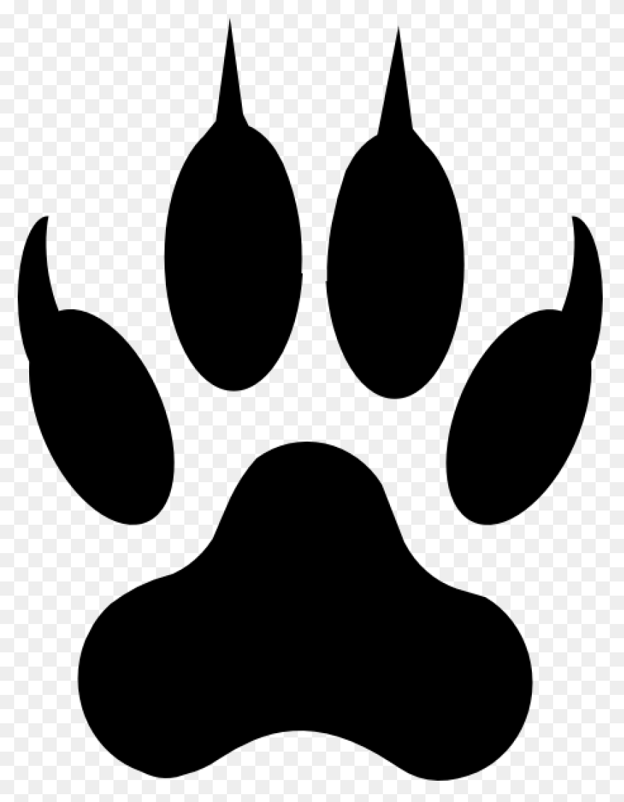 Paw Emblem Bo - Wolf Paw Print Vect
