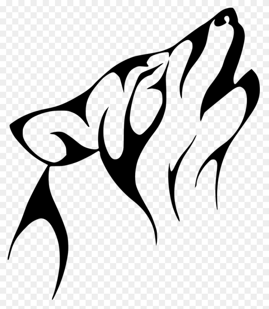 Free Wolf Howling Silhouette, Downl