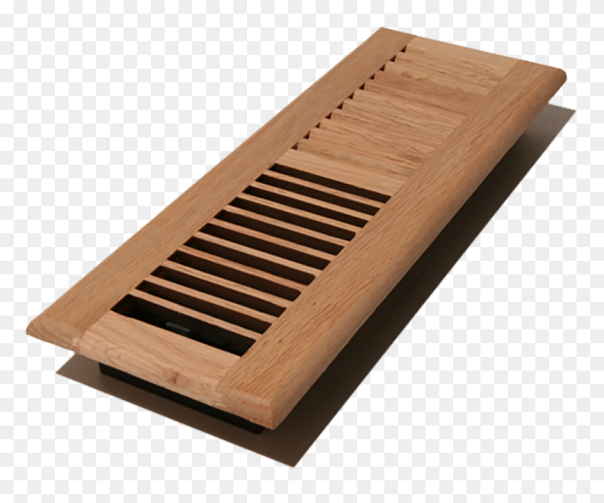 4″x12″ Heritage Wood Floor Register - Wood Floor