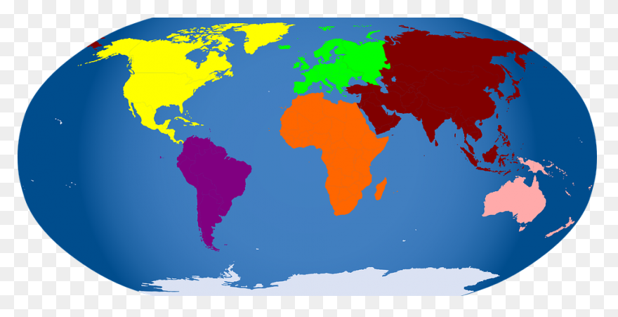 World Map Continents Africa Free - World Map Vector
