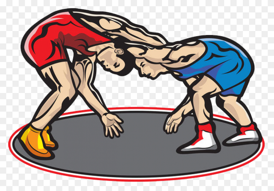 Wrestling Silhouette Illustration -
