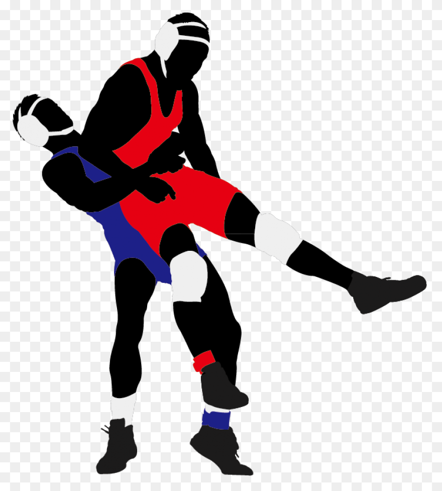 Wrestling Silhouette Illustration -