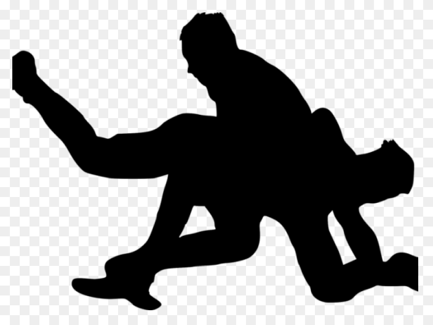 Wrestling Silhouette Illustration -