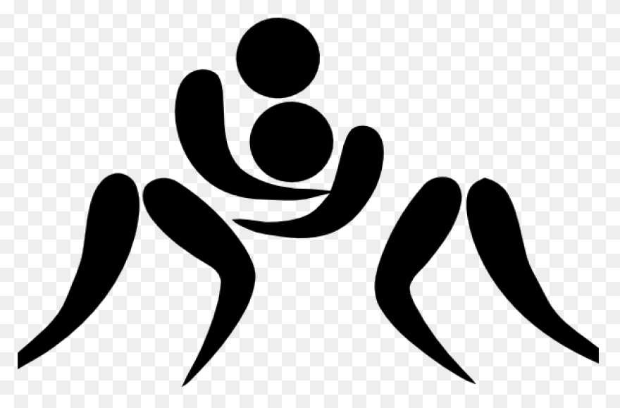 Wrestling Silhouette Illustration -