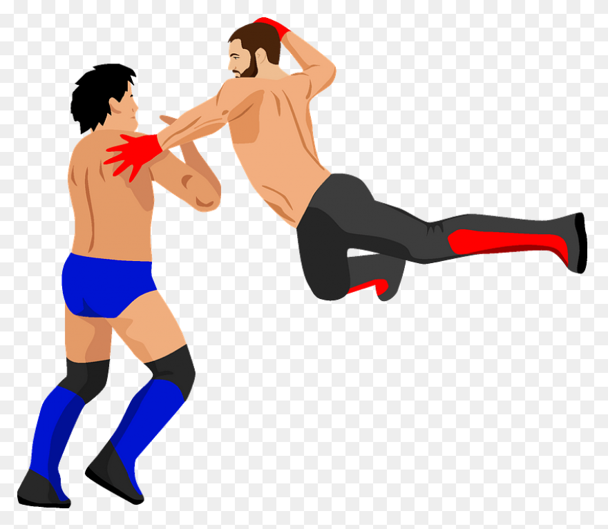 Wrestling Silhouette Illustration -