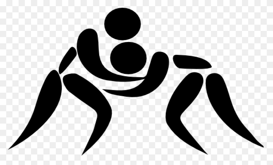 Wrestling Silhouette Illustration -
