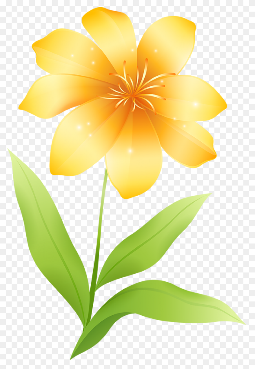 Flower Yellow Flower Sticker - Flow