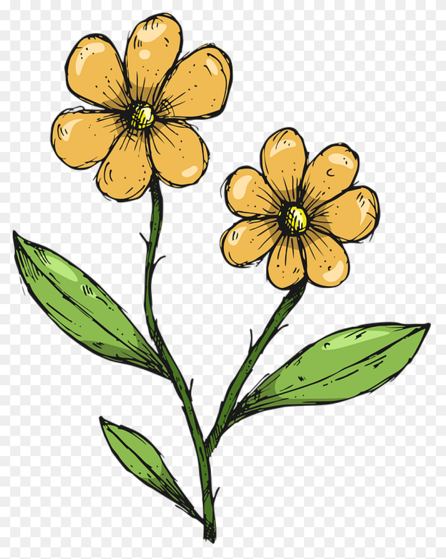 Flower Yellow Flower Sticker - Flow