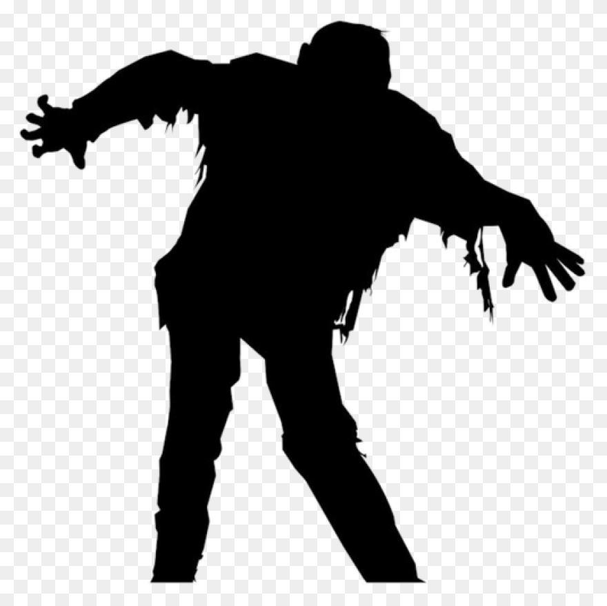 Download Dancing Zombie Window Silhouettes - Zombie Horde
