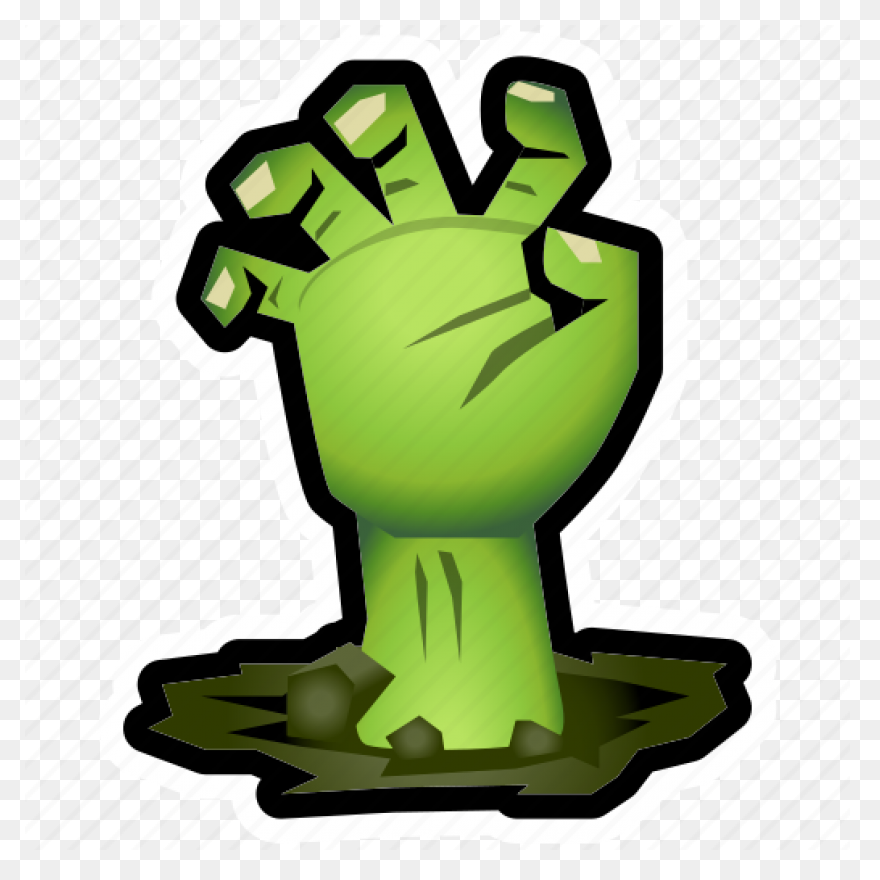 Zombie Hand Coloring Page Clipart -
