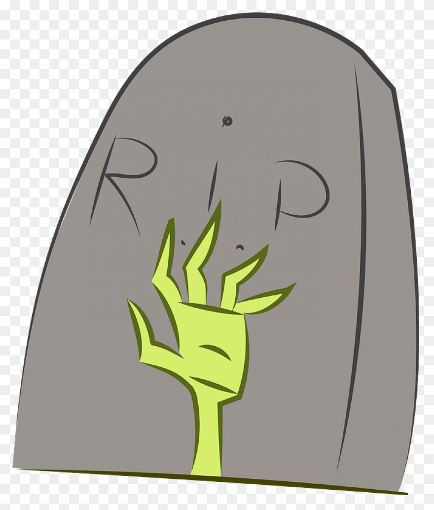 Zombie Hand Coloring Page Clipart -