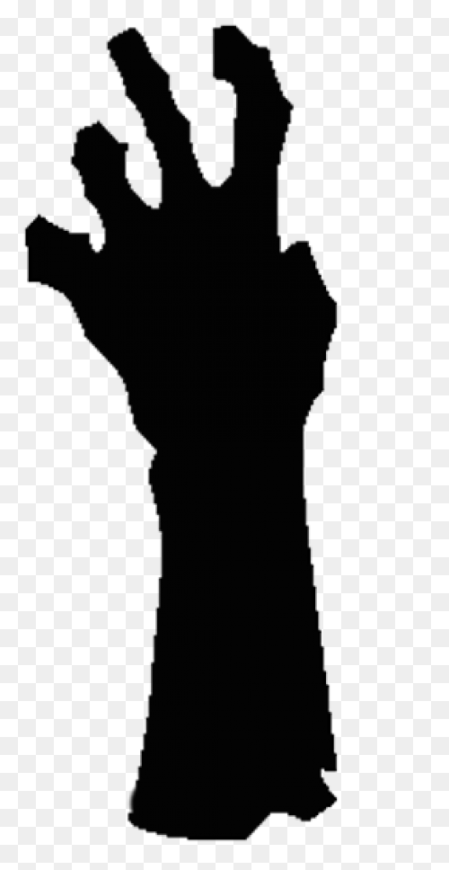 Zombie Hand Coloring Page Clipart -